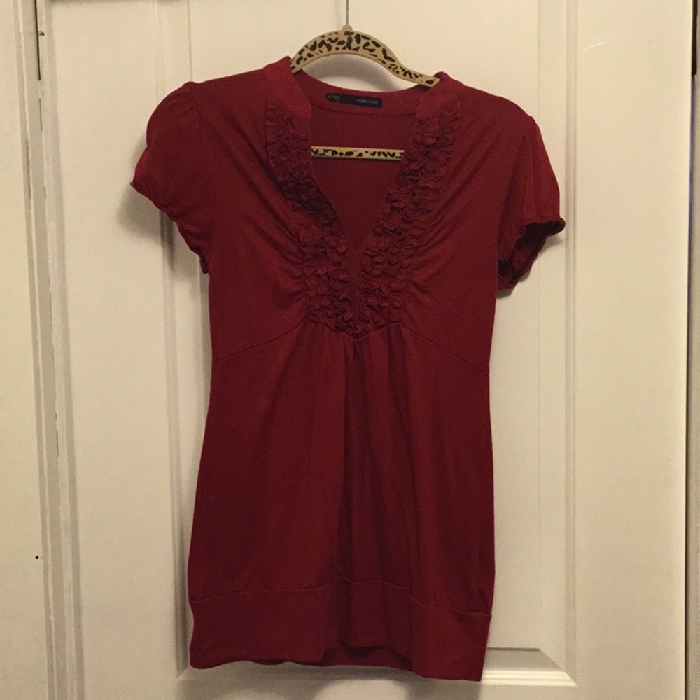 Red blouse